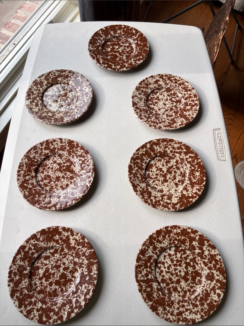 Bennington Potters desert plate set of 7